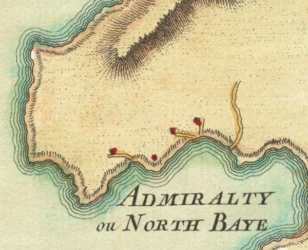 1763 map of Bequia focusing on Lot No. 18