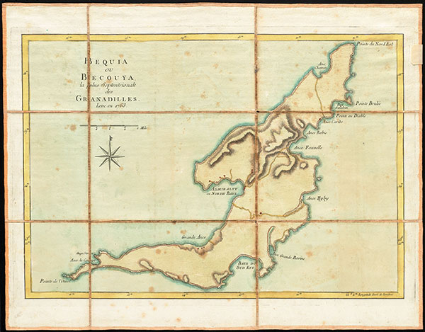 1763 map of Bequia