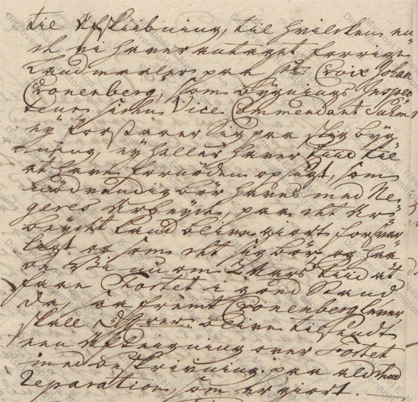 Johan Cronenberg on St. Thomas, August 12, 1750