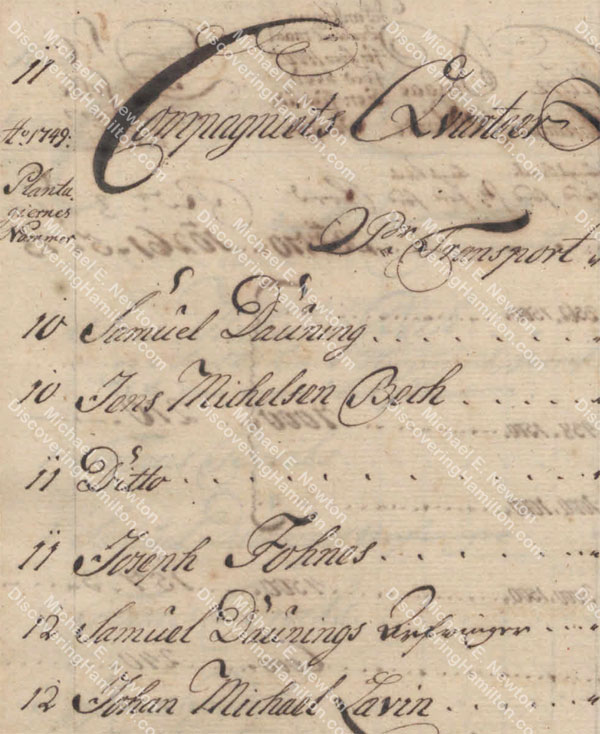 No. 12 Company’s Quarter in 1750, John Michael Lavien