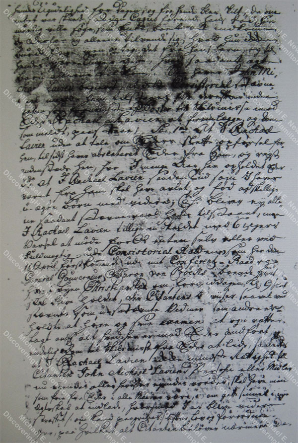John Michael Lavien divorce filing, February 26, 1759