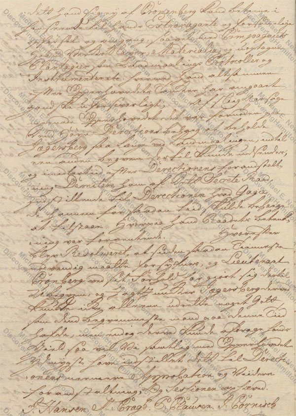 St. Croix Privy Council, January 7, 1750, about Rachel Faucett Lavien and Johan Cronenberg