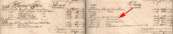 James Ash assumes 9,333 rigsdalers of debt from James Lytton in 1756