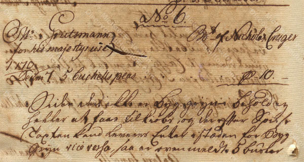 Alexander Hamilton receiving payment from St. Croix Privy Council for Nicholas Cruger, December 1770