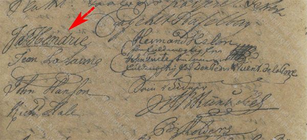 James Hendrie, June 1758, Christiansted bailiff register