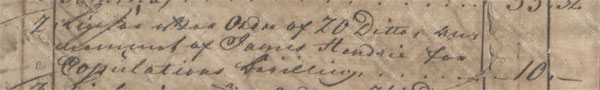 James Hendrie marriage license, March 20, 1758