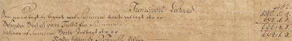 James Hendrie of St. Croix, probate settlement, 1773