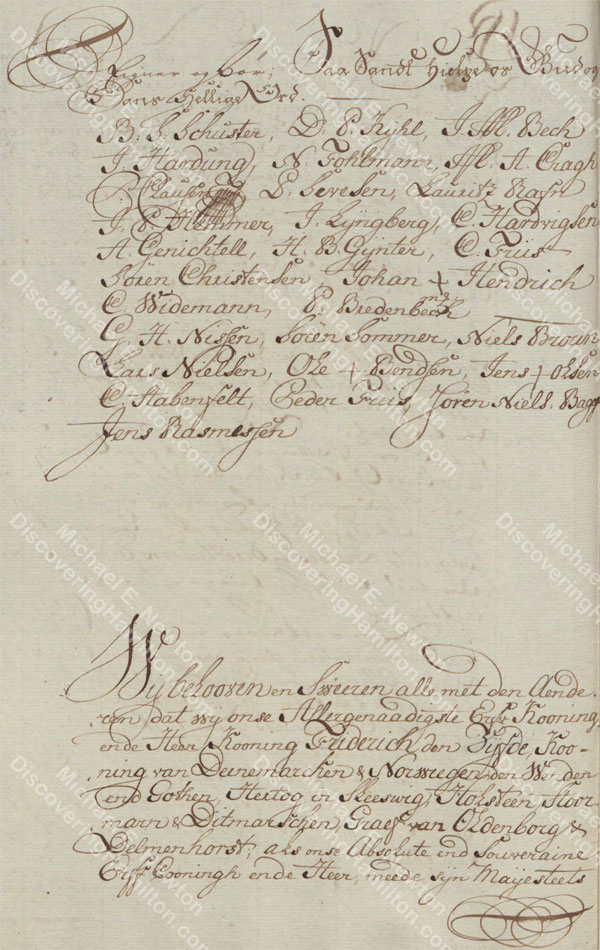 St. Croix Oaths of Allegiance, 1746