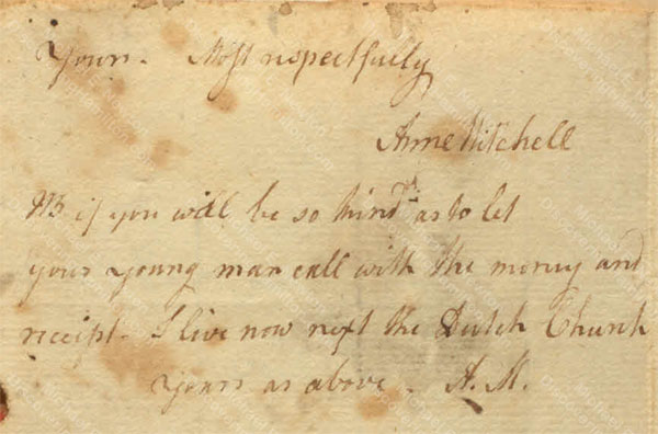 Anne Lytton Venton Mitchell, October 3, 1802