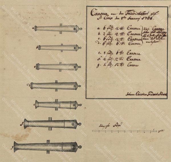 Cannon of Frederiksfort, St. Croix, 1768