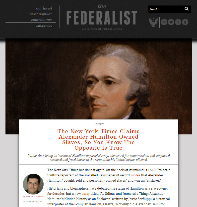 Was alexander hamilton online anti slavery